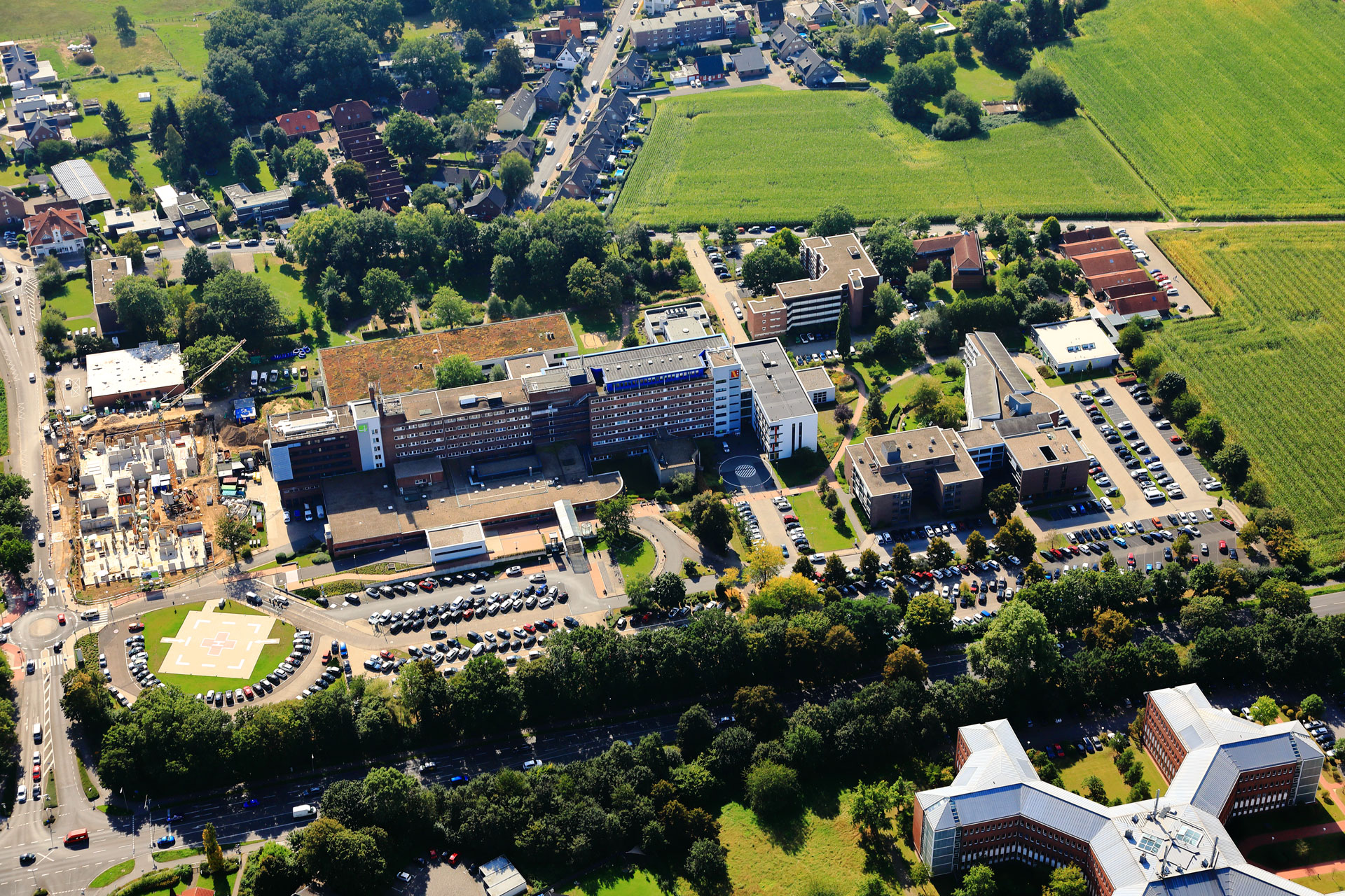 Luft-Aufnahme des Evangelisches Krankenhaus Wesel 